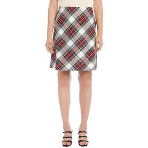 Karen Kane Womens Above Knee Plaid Pull On Pencil Skirt XL